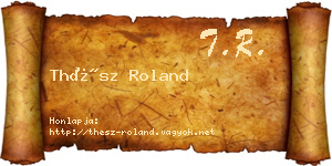 Thész Roland névjegykártya