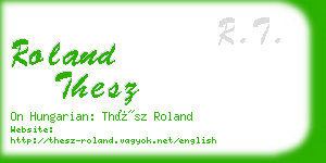 roland thesz business card